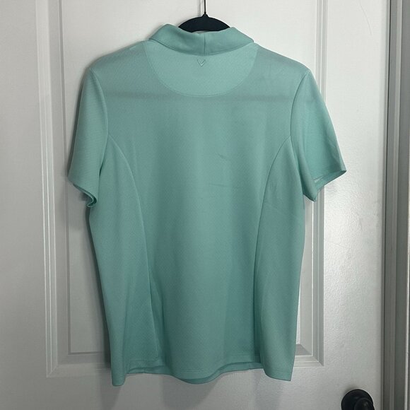 Callaway Women’s Opti-Dry Golf Polo Shirt Sz Med Aqua Blue Quick Dry MSRP $117 - Picture 4 of 12